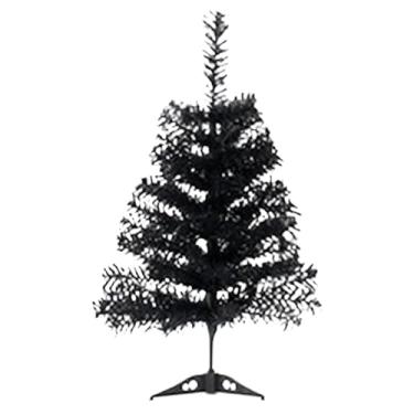 Imagem de Árvore de Natal preta de 6 m, para mesa, pequena, árvore de Natal artificial para decoração de Natal e escritório em casa