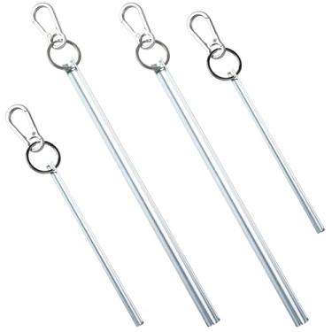 Imagem de Chaves de porta de elevador Half Moon, grandes para portas de elevador Otis, pequenas para portas de elevador Westinghouse/Schindler com chaveiro, pacote com 4 (2 grandes, 2 pequenas)