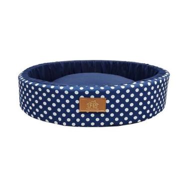 Imagem de Cama Fábrica Pet Redonda Unic Azul para Cães e Gatos - Tamanho P