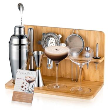Imagem de USEEKRIL Kit Useeril Espresso Martini Com Taças De Martini, Barman Mixology, Conjunto Coqueteleira Suporte Bambu Para Misturador Bebidas, Bar Presentes Boas-Vindas, Em Casa, Lembrancinhas Festa