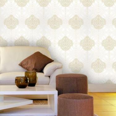 Imagem de Papel de Parede Vinil Autocolante Arabesco Dourado 250 - Inove Papéis 