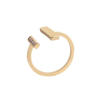 Imagem de Gracayfr Através do anel grosso e fino anel delicado de zircônia cúbica mãe filha presentes de amizade para mulheres amigas, Latão, Sem pedra preciosa