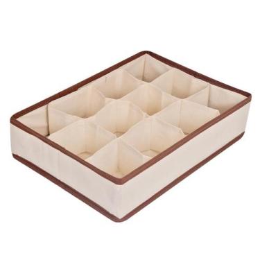 Imagem de Organizador de Gavetas OrganiBox  27X36 c/ 12 divisões, Marrom