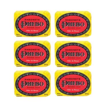 Imagem de Kit Sabonete Phebo Odor De Rosas 90G Glicerina Vegetal