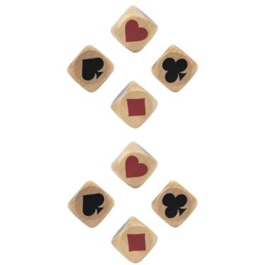 Imagem de Wooden Trump Marker Dice 8pcs,Trump Indicator,Clear Big Size Euchre Cube,Great Tools for Euchre Pinochele Playing Cards,Make a Great Gift for Your Favorite Bridge or Euchre Player