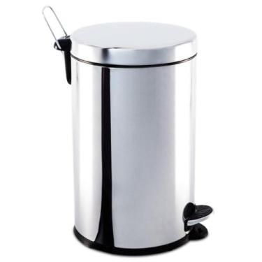 Imagem de Lixeira com Pedal e Balde 20 Litros - 3040/204 - BRINOX, Prata