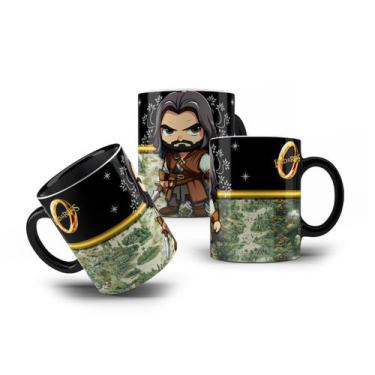 Imagem de Caneca de Porcelana O Senhor dos Anéis Aragorn Coleção 325mL - VilelaG