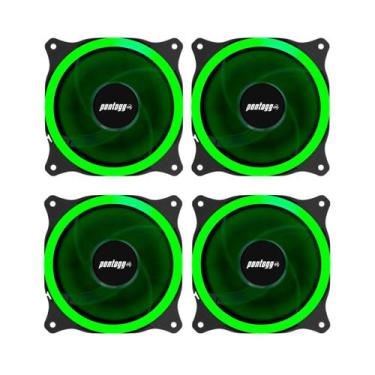 Imagem de Kit 4 Cooler Fan HQ Reinforced 15 Leds Para Gabinete 120mm - Pontogg