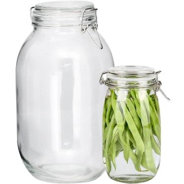 Imagem de Kit 2 Pote De Vidro Borossilicato Hermético Vedação Conserva