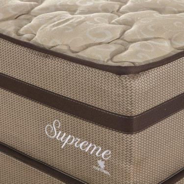 Imagem de Cama Box Casal Queen Supreme 1,58x1,98x0,60 Molas Ensacadas Tecido Poliéster Dourado, Jacquard Tipo Malha Dour
