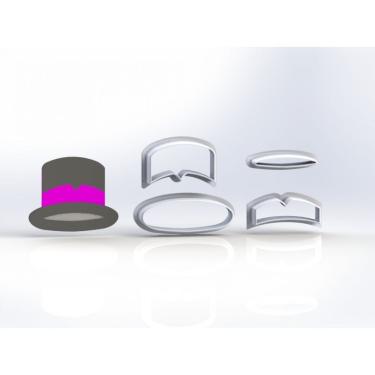 Imagem de Cortador Mundo Bita Cartola Modular Tamanho 7Cm