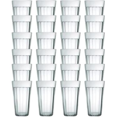Imagem de Kit 24 Copos Americanos 190 Ml Vidro Tradicional Multiuso Resistente Durável Transparente Café Suco Cerveja Restaurante Lanchonete