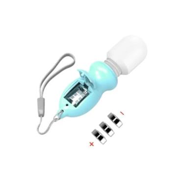 Imagem de Vibrador Flexível Chaveiro Keychain Brinquedo Erótico Estimulador para Clitóris e Mamilos [AZUL]