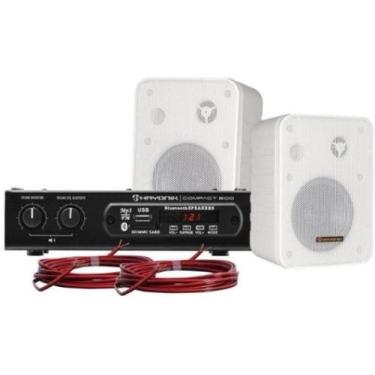 Imagem de Kit Som Ambiente 200W Musical Ambience 2000 V2 Branco Hayon - Hayonik