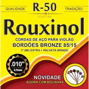 Imagem de Encordoamento para Violão AÇO Bronze 85/15 com Bolinha - Rouxinol
