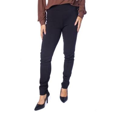 Imagem de Calça Feminina Bruna e Bia Montaria Flanelada Preto, Preto, P