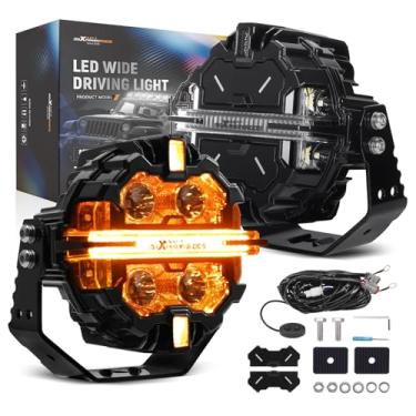 Imagem de maXpeedingrods Luzes Led Off Road De 5", 212W, 25440Lm, Farol Neblina Redondo Com 7 Cores Rgb, Amplo Alcance 270°, Para Suv, Picape, Quadriciclo, Utv, Caminhão, Motocicleta