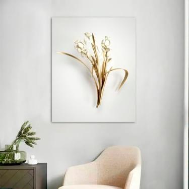 Imagem de Quadro Decorativo Floral Fotorafica Orquidea, Tela em Canvas na Vertical ideal para ambiente de Sala de estar, jantar, reuniões, Quarto e Hall de entrada