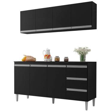 Imagem de Kit Armário Aéreo e Balcão para Pia sem Tampo 150 cm Adriana