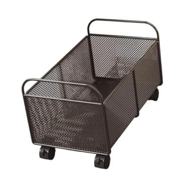 Imagem de Ｂｅｓｇａ Carrinho de arquivo com rodinhas, organizador de arquivos suspenso em malha, carrinho de armazenamento de malha para estante móvel portátil multiuso, S