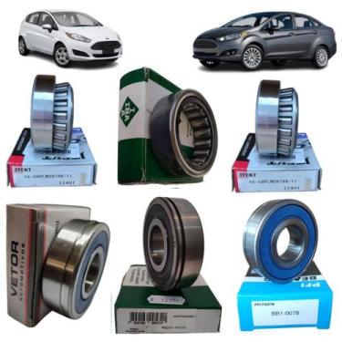 Imagem de Kit 6 Rolamentos Câmbio Ford New Fiesta 1.6 Pinhão 27,5x62mm - INA, KO