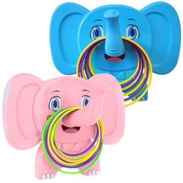 Imagem de Gamie Arremesso De Argolas Elefante Para Crianças, Conjunto 2 Jogos Parede, Meninos E Meninas, Carnaval Crianças 4, 5, 6 7 Anos, Brinquedos Coordenação Olho-Mão Adolescentes