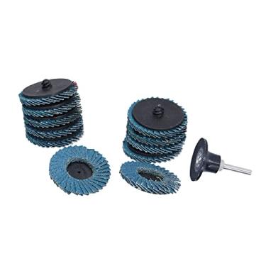 Imagem de AYNEFY Disco DE FLAPE DE GRINGER Com Suporte DE Almofada 31pcs 2in / 5cm Kit DE Disco DE Aba Plana 40/60/08 Grits Zirconia Alumina Die Landing para Moer Mistura DE Lixar Jardim DE Lixeira