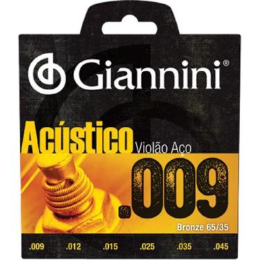 Imagem de Encordoamento para violão acústico aço .009 bronze geswal - GIANNINI