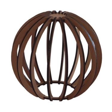 Imagem de Luminária Teto Tipo Pendente Jabulani Mdf - Completa Cor: Marrom