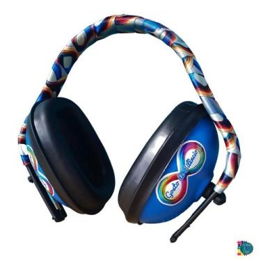Imagem de Abafador De Sons Azul Para Crianças Autistas Proteção 11Db - Coleção T