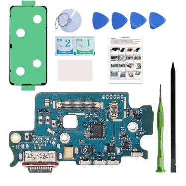 Imagem de LOZOP Placa de porta de carregamento USB-C com leitor de cartão SIM compatível com Samsung Galaxy S23 5G (versão norte-americana)