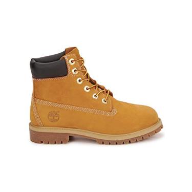 Imagem de Timberland Bota infantil casual premium impermeável de 15 cm trigo 34 M EUA, Trigo, 34