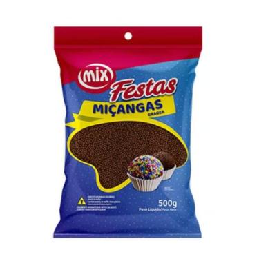 Imagem de Confeito miçanga brigadeiro chocolate 500g mix
