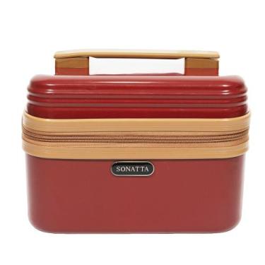 Imagem de Frasqueira De Mão Pequena Maleta Viagem Necessaire Sonatta, Vinho