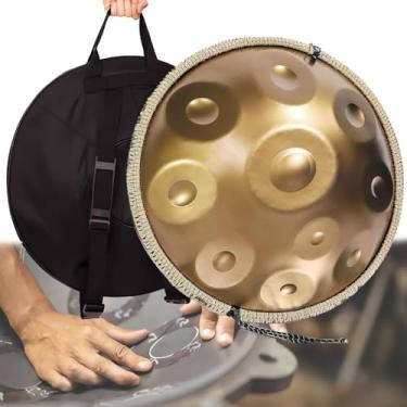 Imagem de 9/10/12 Notas Instrumento De Bateria Handpan, 432hz/440hz Conjunto De Bateria De Mão De Aço Com Bolsa De Mão, Tripé De Bateria E Martelo, Instrumento De Percussão De 22 Polegadas, 432hz, 12 Notes
