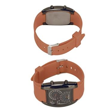 Imagem de Relógio de LED, Relógios Digitais Clássicos de Aço Inoxidável para Festas (Cinto Azul Claro)