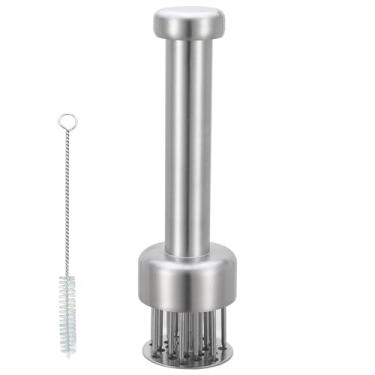 Imagem de ReignSword Ferramenta de amaciador de carne de aço inoxidável, amaciador de carne e libra com 21 agulhas afiadas, martelo amaciador de carne para cozinha, bife, frango, porco (seguro para lava-louças)