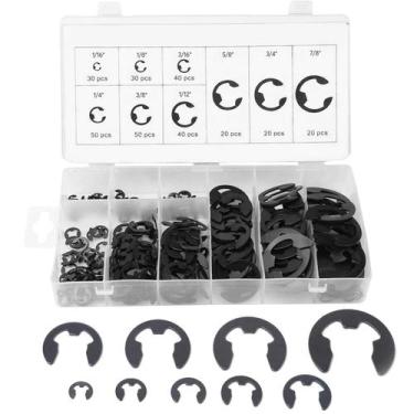 Imagem de Conjunto de sortimento Boatsea 300 unidades E-Clip Circlip Alloy Steel