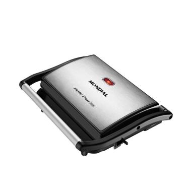Imagem de Sanduicheira e Grill Inox Mondial Master Press Antiaderente e Chapas Duplas Onduladas PG-01
