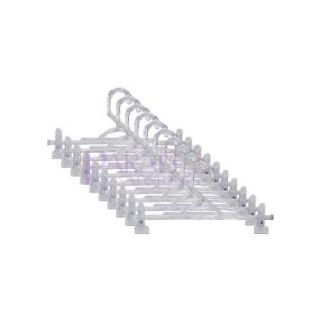 Imagem de Kit com 20 Cabides para Calça Fixo  Resistência e Organização - Parais
