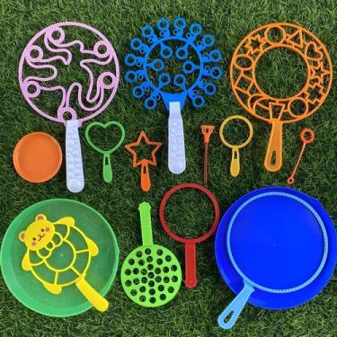 Imagem de Conjunto De Soprador De Bolhas Grande Para Crianças, Diversão Ao Ar Li