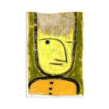 Imagem de Zeichn8u Paul Klee arte de parede em tela amarelo-verde pôster vintage clássico pintura a óleo pintura mestre impressão adequada sala de estar escritório decoração de parede legal 75 x 50 cm