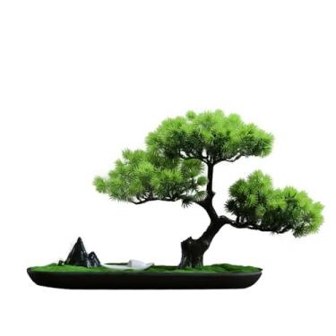 Imagem de Bonsai de pinheiro de boas-vindas com simulação de plantas artificiais, decoração de entrada de verduras, casa, hotel, micropaisagem, vaso sintético