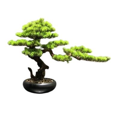 Imagem de Plantas artificiais, decoração de entrada, decoração de árvore falsa, sala de estar, escritório, hotel, lobby, paisagismo, simulação, árvore, bonsai, vaso sintético