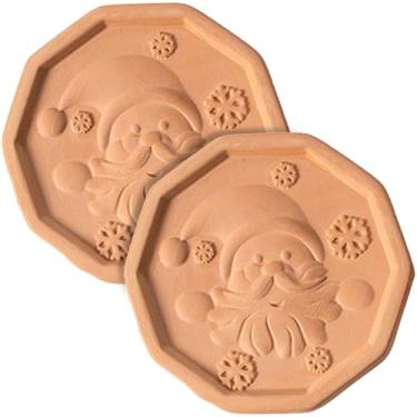 Imagem de Disco amaciante para economia de açúcar mascavo de terracota, pacote com 2 discos de retenção de açúcar mascavo para manter a umidade no recipiente de armazenamento