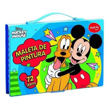 Imagem de Estojo Maleta De Pintura Infantil Mickey 72 Peças 20036 Azul - Molin