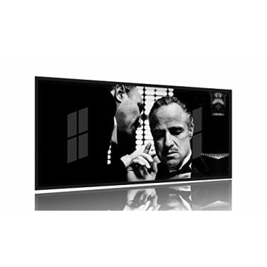 Imagem de Quadro Poderoso Chefão Decorativo Preto E Branco 130x60 Moldura Preta 2x2