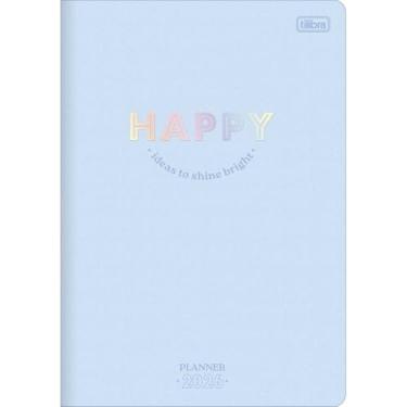 Imagem de Tilibra - Planner Grampeado 17,8 x 25,4 cm Happy 90 G 2026 - Azul