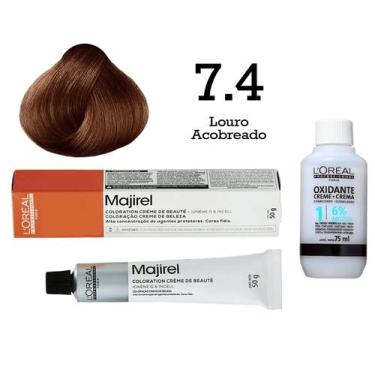 Imagem de Coloração Majirel 7.4 Louro Acobreado + Emulsão Oxi 20 Vol. 75ml  L'Or