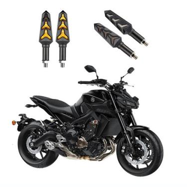 Imagem de KIT 4 Seta Sequencial Pisca de Led Estrela Modelo P09S Moto MT09 850cc
